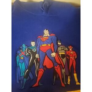 Beautiful Brand New Embroidered Justice League Hoodie Adult Large